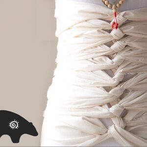 Bengkung Belly Binding, Hand dyed, Premium Unbleached Cotton Muslin (17yd x 9”)